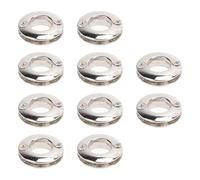 CHICIRIS Kit D'œillets Métalliques en Alliage Solide pour L'artisanat de Réparation de Chaussures, Idéal pour les Sacs en Cuir et les Vêtements, 10 Pièces (SILVER)