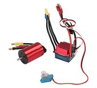 CHICIRIS Kit ESC de Moteur sans Balais avec Moteur sans Balais 4500 KV et ESC 35 A, Rotor à 4 Pôles en Aluminium CNC, Conception étanche Programmable pour Voiture RC 1 14 1 16