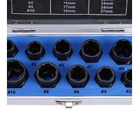 CHICIRIS Kit Professionnel de Retrait D'écrous en Alliage de 10 Pièces avec Dents à Prise Positive, S'adapte à Différentes Tailles de Tête, étui Compact Inclus, pour Mécaniciens/constructeurs