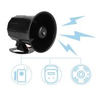 CHICIRIS Klaxon D'Alarme Fort Extérieur 110dB ABS Sirène D'Alarme Noire pour Porte Murale Alarme de Fuite de Gaz de sécurité