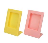 CHICIRIS L Cadre Photo Indépendant formé Cadre D'image Schräger pour Mini 12 11 9 8 7 3 Pouces Desparers Parents Enfants Activités D'interaction (Jaune Rose)
