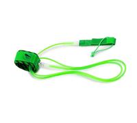 CHICIRIS La Laisse de Surf 8ft, Pivotant en Acier, Manchette de Cheville Rembourrée, Facile/Désactivée, Rotation Lisse, Corde TPU, Laisse de Planche de Surf en Nylon avec Vert/Jaune/Rouge (6