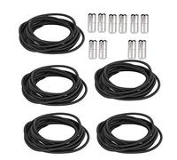 CHICIRIS Lacets en Métal Paresseux, élastiques sans Cravate, Fermement Bouclés, pour Enfants et Adultes, pour Baskets, 10 Paires pour un Usage Quotidien