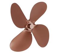 CHICIRIS Lame de Ventilateur de Poêle en Alliage D'aluminium, Kit Durable de 4 Lames pour Poêle à Bois, Accessoires de Ventilateur de Cheminée avec Vis à clé Hexagonale (Bronze)
