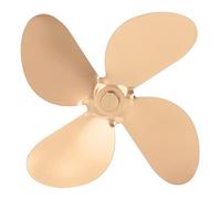 CHICIRIS Lame de Ventilateur de Poêle en Alliage D'aluminium, Kit Durable de 4 Lames pour Poêle à Bois, Accessoires de Ventilateur de Cheminée avec Vis à clé Hexagonale (Gold)