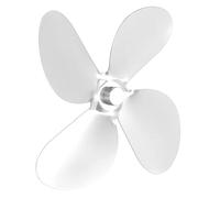 CHICIRIS Lame de Ventilateur de Poêle en Alliage D'aluminium, Kit Durable de 4 Lames pour Poêle à Bois, Accessoires de Ventilateur de Cheminée avec Vis à clé Hexagonale (Silver)