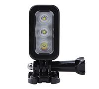 CHICIRIS Lampes Vidéo LED étanches à la Plongée Lampe de Remplissage pour Caméra de Sport, Batterie Rechargeable, Grand Angle pour la Plongée sous-Marine, PC + Matériau en Acier Inoxydable