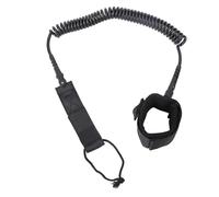 CHICIRIS Leash de Pied de Planche de Surf, Leash de enroulé de 3 Mètres, épaisseur 7 Mm, Matériau TPU de qualité érieure, Rotation à 360° pour Une Expérience de Surf Fluide, avec (Black)