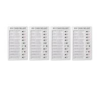 CHICIRIS Liste de Contrôle des Corvées, Panneau Détachable, Matériau en PVC Durable pour Bricolage, Plan de Voyage, 4 Listes de Contrôle Portables pour les Sorties au Bureau et à Domicile (RV
