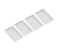 CHICIRIS Liste de Contrôle des Corvées, Panneau Détachable, Matériau en PVC Durable pour Bricolage, Plan de Voyage, 4 Listes de Contrôle Portables pour les Sorties au Bureau et à Domicile (Carte