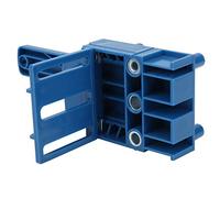 CHICIRIS Localisateur de Trous Droits, Outil de Guidage de Perçage pour le Travail du Bois avec Forets de 6 Mm, 8 Mm et 10, Distance Réglable de 4 à 45, Léger et Portable pour un (BLUE)