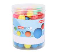 CHICIRIS Lot de 100 billes de rechange pour jeu de 20 mm, en plastique creux, coloré, sûre, durable, multifonctionnel, avec boîte de rangement, pour enseignement des mathématiques élémentaires, salle