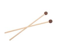 CHICIRIS Lot de 2 Maillets de Cloche avec Poignée en érable pour Xylophone, Tête en Caoutchouc, Design lesté, Ton Clair et Lumineux pour Marimba Glockenspiel, Clavier, Percussions, étudiants, (BROWN)