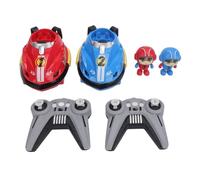 CHICIRIS Lot de 2 Voitures Pare-Chocs RC, Jouets de Voiture de Course de Télécommandés avec Figurines D'éjection et Lumières LED, pour Enfants âgés de 1 3 4 5 6 Ans, Garçons et Filles