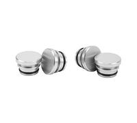 CHICIRIS Lot de 4 Cache-Allume-cigares en Alliage D'aluminium pour la Plupart des Véhicules avec Prise Accessoire 12 V (Silver)