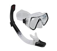 CHICIRIS Lunettes de Plongée, Masque de Snorkeling Ultra-Transparent, Confortable et Réglable en Silicone et Plastique Transparent, à Faible Volume Interne, Idéal pour la Natation, la (Noir Blanc)