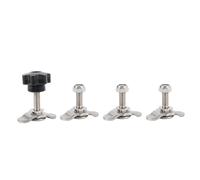 CHICIRIS M8 Double Lug Tige Filetée Écrou Kit, 35mm Acier Inoxydable | Attaches de voie en L pour le contrôle du fret, résistance à la rupture de 5 500 lb, écrou torsadé à la main, ancrage de