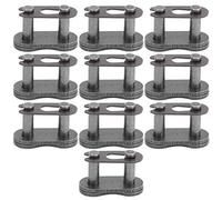 CHICIRIS Maillon de Chaîne en Acier 420 Master Link, Paquet de 10 Maillons de Connexion Réutilisables pour Dirt Bike ATV Quad Mini Scooter Réparation de Chaîne de Remplacement pour Coureurs et