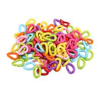 CHICIRIS Maillons de Chaîne D'oiseaux en Plastique, 100 Pièces, Jouets Colorés pour Perroquets, Crochets pour Petits Perroquets, Jouets D'escalade au Pied