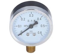 CHICIRIS Manomètre de Haute Précision 1/4 NPT Boîtier Iorn Durable pour les Produits Chimiques Pétroliers Manomètre à Cadran économique pour les Amateurs de Bricolage (0~0.6Mpa)