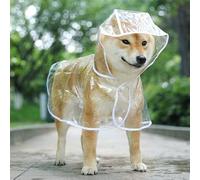 CHICIRIS Manteau Imperméable pour Chien, Imperméable Réglable à Double Boutonnage en PVC pour Chiens de Petite et Moyenne Taille, Protection Complète pour Animaux Marchant sous la Pluie (White #76)