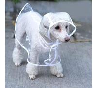 CHICIRIS Manteau Imperméable pour Chien, Veste de Pluie Transparente en PVC pour Chien, Boutons Réglables, Poncho de Pluie Léger et Facile à Nettoyer pour Chiens de Petite et Moyenne Taille Marchant