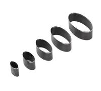 CHICIRIS Matrice de Découpe du Cuir, Ensemble de 5 Pièces de Forme Ovale, Outil de Poinçonnage Creux à Tige Longue de 20 à 60 Mm avec Lames Incisives pour L'artisanat du Cuir et de