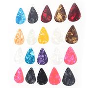 CHICIRIS Médiators de Guitare, Plectre en Celluloïd, épaisseur Assortie 0,46 Mm 0,71 Mm 0,96 pour Musiciens de Guitare Basse Acoustique (20PCS)