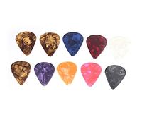 CHICIRIS Médiators de Guitare, Plectre en Celluloïd, épaisseur Assortie 0,46 Mm 0,71 Mm 0,96 pour Musiciens de Guitare Basse Acoustique (pour 10 pièces)