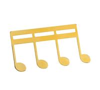 CHICIRIS Metal Sheee Music Clamp/Suporter dans un Motif de Notes élégant, Support Latéral de la Musique de Piano Stable et de la Musique de Clavier, un Support de Serrage/Compact pour des (GOLD)