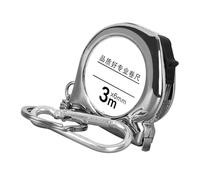 CHICIRIS Mètre à Ruban en Acier, Mini Portable Rétro de 3 Mètres avec échelle Claire, Petit Outil de Mesure de Poche Léger pour Boucle D'alpinisme, Matériau en Acier au Carbone