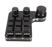 CHICIRIS Mini 9 Key Keypad avec Switch Blue Switch DIY Clavier Programmable pour Les Tests de Ligne de Production de Médias Office, Black Acrylique