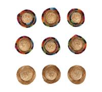 CHICIRIS Mini Chapeaux de Paille Mexicains, Décoration de Table Festive | 9 pièces, construction en paille durable, à utiliser pour les anniversaires, ajouts élégants, parfaits comme accessoires
