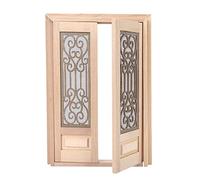 CHICIRIS Mini Porte de Maison de Poupée, Spark Imagination, Porte en Bois de Fabrication Soignée pour Maison de Poupée 1/12, avec des Matériaux Sûrs, la sécurité Avant Tout, Beau Design