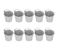 CHICIRIS Mini Pot de Plantes Succulentes, Petit Seau en Métal pour Décoration Extérieure, Couleurs Chaudes Idéales pour Table Basse, 10 Pots Succulents pour Porche, Petite Taille pour Jardin, Pot de