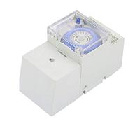 CHICIRIS Minuterie Mécanique 24 Heures, 8 Programmes Marche/arrêt, Relais de Minuterie 24 Heures, avec Heure Programmable, Stockage de Mémoire, pour Installation sur Rail DIN