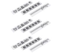 CHICIRIS Modèle de Gaufrage pour la Fabrication de Cartes DIY - Dossier de Gaufrage en Plastique Fleur, Lot de 9