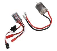 CHICIRIS Moteur ESC Combo 370 brossé, Moteur en Acier Inoxydable à Couple élevé 31T avec Contrôleur de Vitesse électronique 30A, pour Voitures RC à L'échelle 1/16 1/18