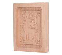 CHICIRIS Moule à Biscuits en Bois Sculpté pour Pain D'Épices Presse à Biscuits Tampon Motifs Gravés Bois de Hêtre 1 Unité (Tapez 3)