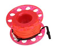 CHICIRIS Moulinet à Doigt, Ligne Orange de 30 M avec Crochet à Double extrémité en Acier Inoxydable 316, pour la Pêche D'exploration D'épaves de Grottes sous-Marines (Roue Rouge)