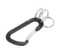 CHICIRIS Mousqueton en Alliage D'aluminium, Boucle Multifonctionnelle en Forme de D avec Un Design Lisse pour Les Activités de Plein Air d'escalade d'alpinisme (Black)