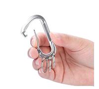 CHICIRIS Mousqueton en Alliage D'aluminium, Boucle Multifonctionnelle en Forme de D avec Un Design Lisse pour Les Activités de Plein Air d'escalade d'alpinisme (Silver)