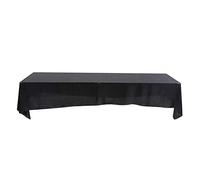 CHICIRIS Nappe Rectangulaire élégante et Infroissable pour Fêtes et Dîners, Matériau en Polyester Facile d'entretien, 145 X 320 Cm (Black)
