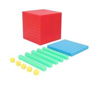 CHICIRIS Numéro Blocs Base 10 Blocs pour les Cubes de Comptage Colorés Mathématiques, Base 10 Blocs Ensemble, Jeu Complet avec du Matériel Sûr pour L'apprentissage en Mathématiques