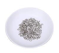 CHICIRIS Oeillets Double Face en Laiton Rivets pour L'artisanat du Cuir, Oeillet en Métal de 5 Mm pour Sac de Chaussures de Ceinture - 100 Pièces Oeillet argenté pour Scrapbooking (SILVER)