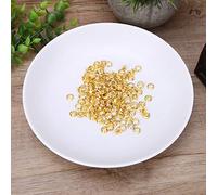 CHICIRIS Oeillets Double Face en Laiton Rivets pour L'artisanat du Cuir, Oeillet en Métal de 5 Mm pour Sac de Chaussures de Ceinture - 100 Pièces Oeillet argenté pour Scrapbooking (GOLD)