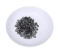 CHICIRIS Oeillets Double Face en Laiton Rivets pour L'artisanat du Cuir, Oeillet en Métal de 5 Mm pour Sac de Chaussures de Ceinture - 100 Pièces Oeillet argenté pour Scrapbooking (Argent Noir)