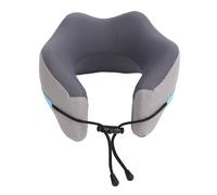 CHICIRIS Oreiller Cervical de Voyage, Support en Forme de U en Mousse à Mémoire de Forme avec Cordon de Serrage Réglable et Tissu Respirant, pour Avion, Voiture, Bus, Bureau, Maison (M)