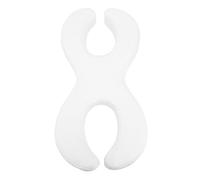 CHICIRIS Oreiller de Visage en Mousse à Mémoire avec 2 Trous Doux pour les Dormeurs Latéraux Blancs, Oreille de Perçage D'oreille Lavable pour Dormir en Profondeur (9cm)