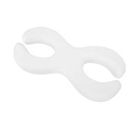 CHICIRIS Oreiller de Visage en Mousse à Mémoire avec 2 Trous Doux pour les Dormeurs Latéraux Blancs, Oreille de Perçage D'oreille Lavable pour Dormir en Profondeur (6 cm)